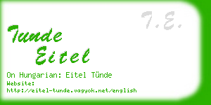tunde eitel business card